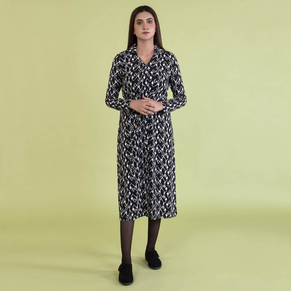 Women's Viscose Polyester Elastane Dresses (PVJS-3|1648)        