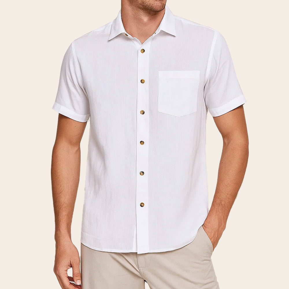 Men's Pure Linen Bushirt (LIN-1177|CLR/HSP)
