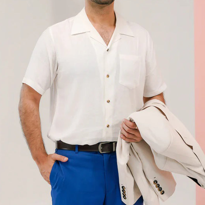 Men's Pure Linen Bushirt (LIN-1306|CLR/HSP)