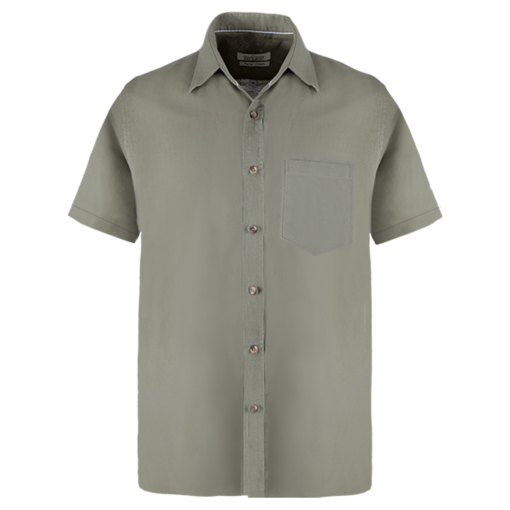 Men's Pure Linen Bushirt (LIN-1321|CLR/HSP|FOLA)