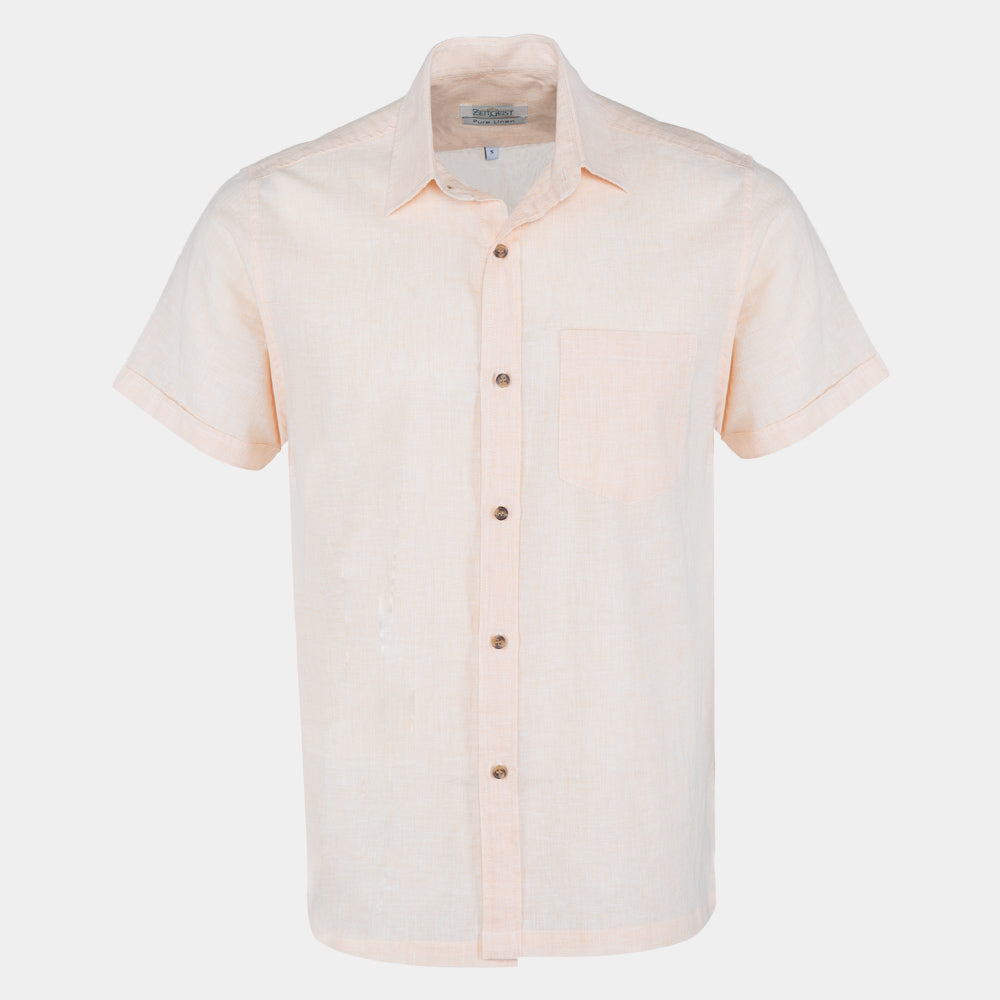 Men's Pure Linen Bushirt (LIN-1387|CLR/HSP)