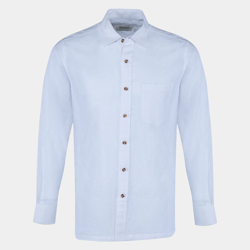 Men's Pure Linen Bushirt (LIN-1392|CLR/FSL)