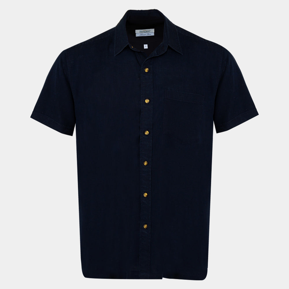 Men's Pure Linen Bushirt (LIN-1408|CLR/HSP)