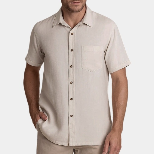 Men's Pure Linen Bushirt (LIN-1390|HSP)        