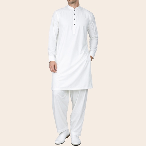 Men's Pure Cotton Kameez Shalwar (EMRPSH-1|U3234/BND-CCF)       