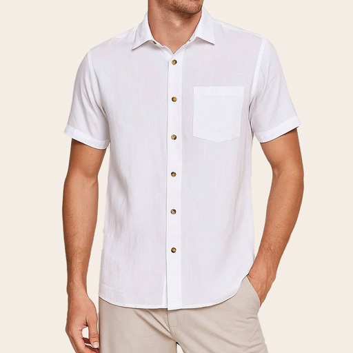 Men's Pure Linen Bushirt (LIN-1177|CLR/HSP)
