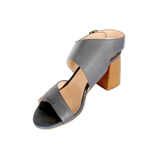 [UNI-2344] Grey Plain Leather High Heel (PAK-SER-19-04-12779|MIS/1)