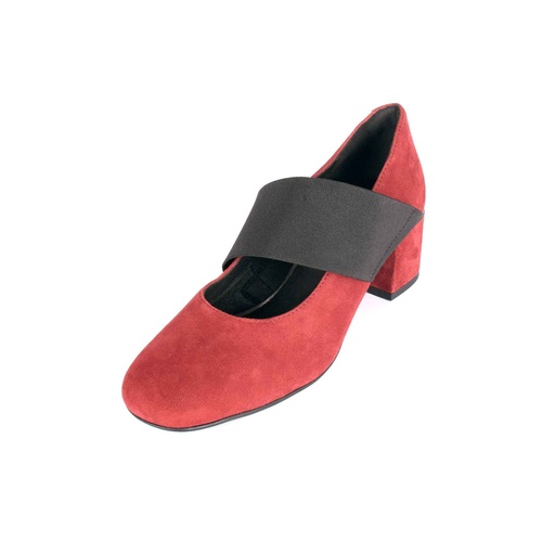 [UNI-2355] Red Plain Suede Mary Jane (PAK-SER-19-11-14004|MIS/1)