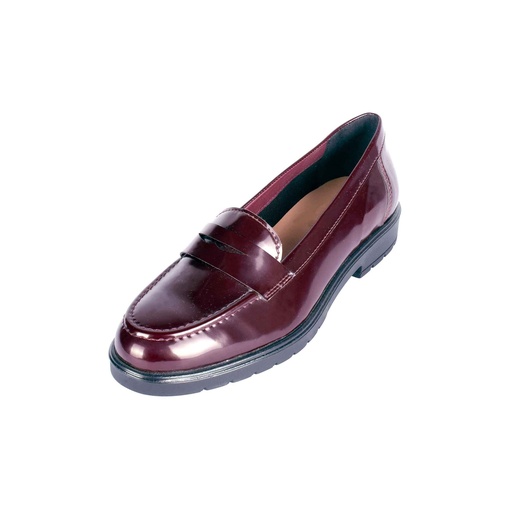 [UNI-2356|UNI0|0] Red Plain Patent Leather Loafer (PAK-SER-1|MIS/1)