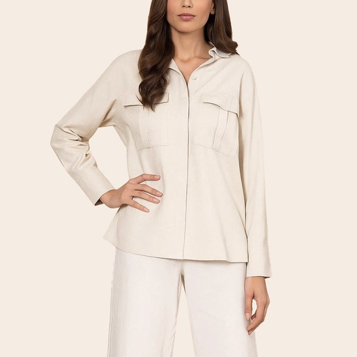 Women's Pure Linen Top (LIN-1281|1727)        